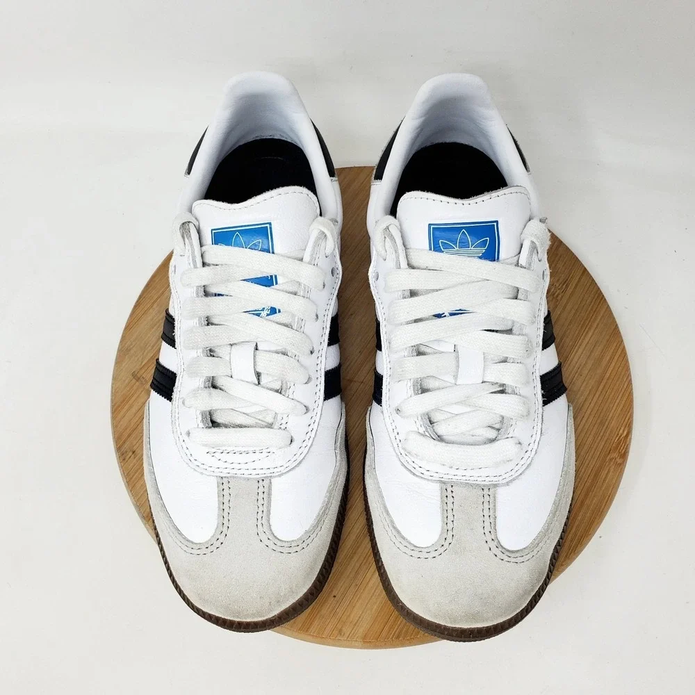 Adidas Samba OG Shoes Mens 5 White Black Gum Soccer Low Turf Indoor Sneaker